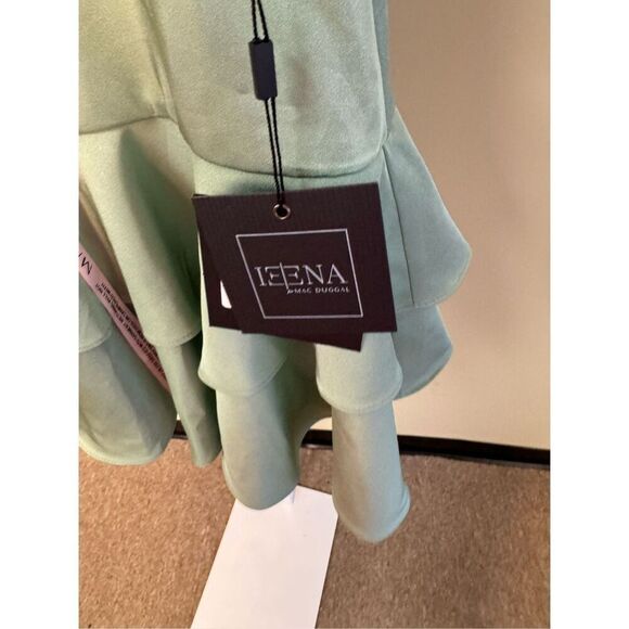 Mac Duggal NWT Ruffle Hem Sleeveless Skater Dress in Pistachio Size 8 - Picture 7 of 9
